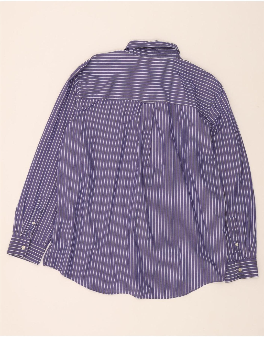 CHAPS Mens Easy Care Shirt Large Purple Striped Cotton Vintage Chaps and Second-Hand Chaps from Messina Hembry 