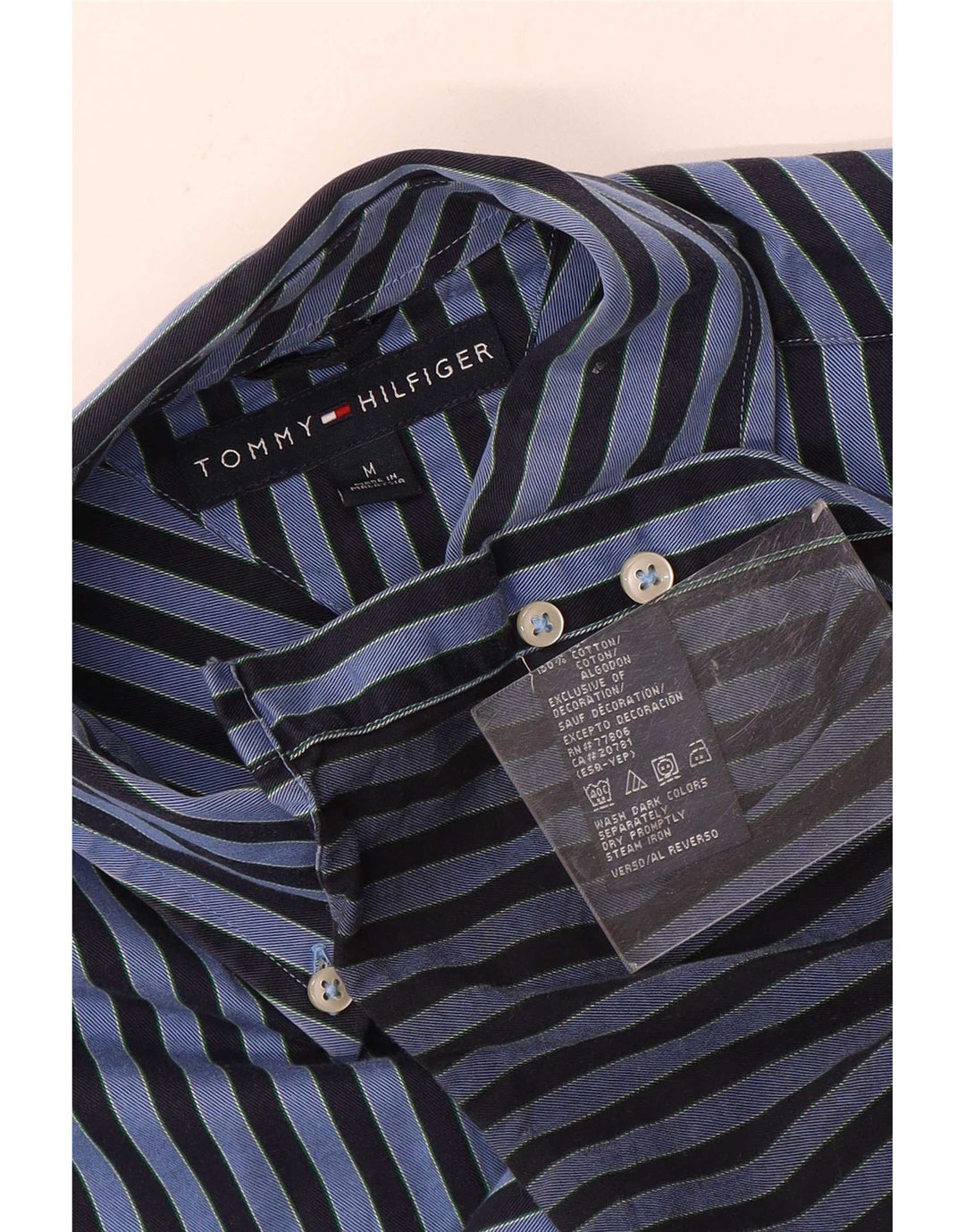 Camicia da uomo Tommy Hilfiger blu medio a righe