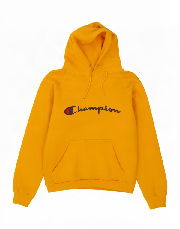 Maglione con cappuccio grafico da uomo Champion grande giallo
