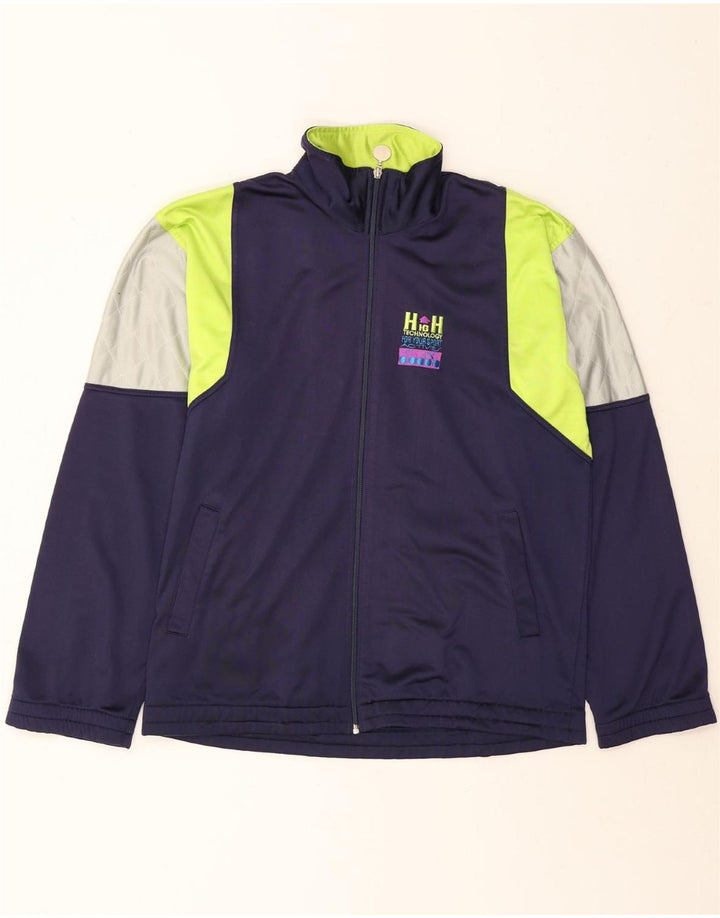 DIADORA Mens Full Tracksuit UK 42 Large  Navy Blue Colourblock Polyester Vintage Diadora and Second-Hand Diadora from Messina Hembry 
