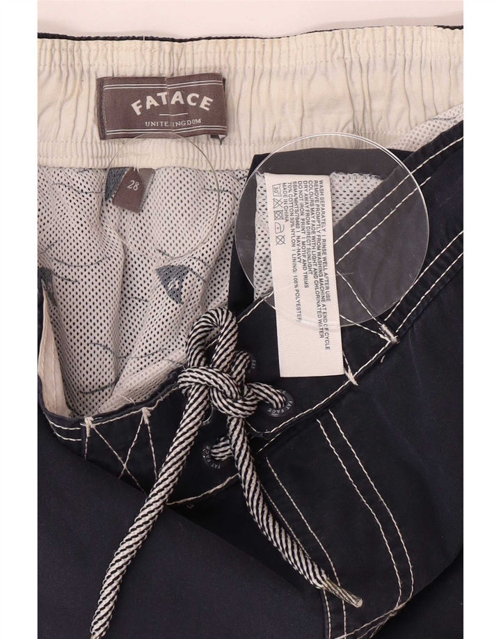 Pantaloncini da bagno da uomo Fat Face piccoli in cotone blu navy