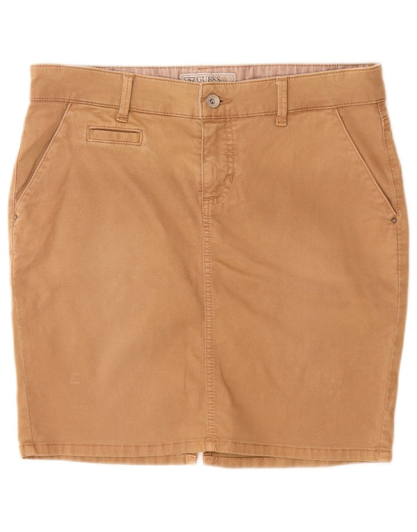 Guess Womens Mini Skirt W29 Medium Beige Cotton