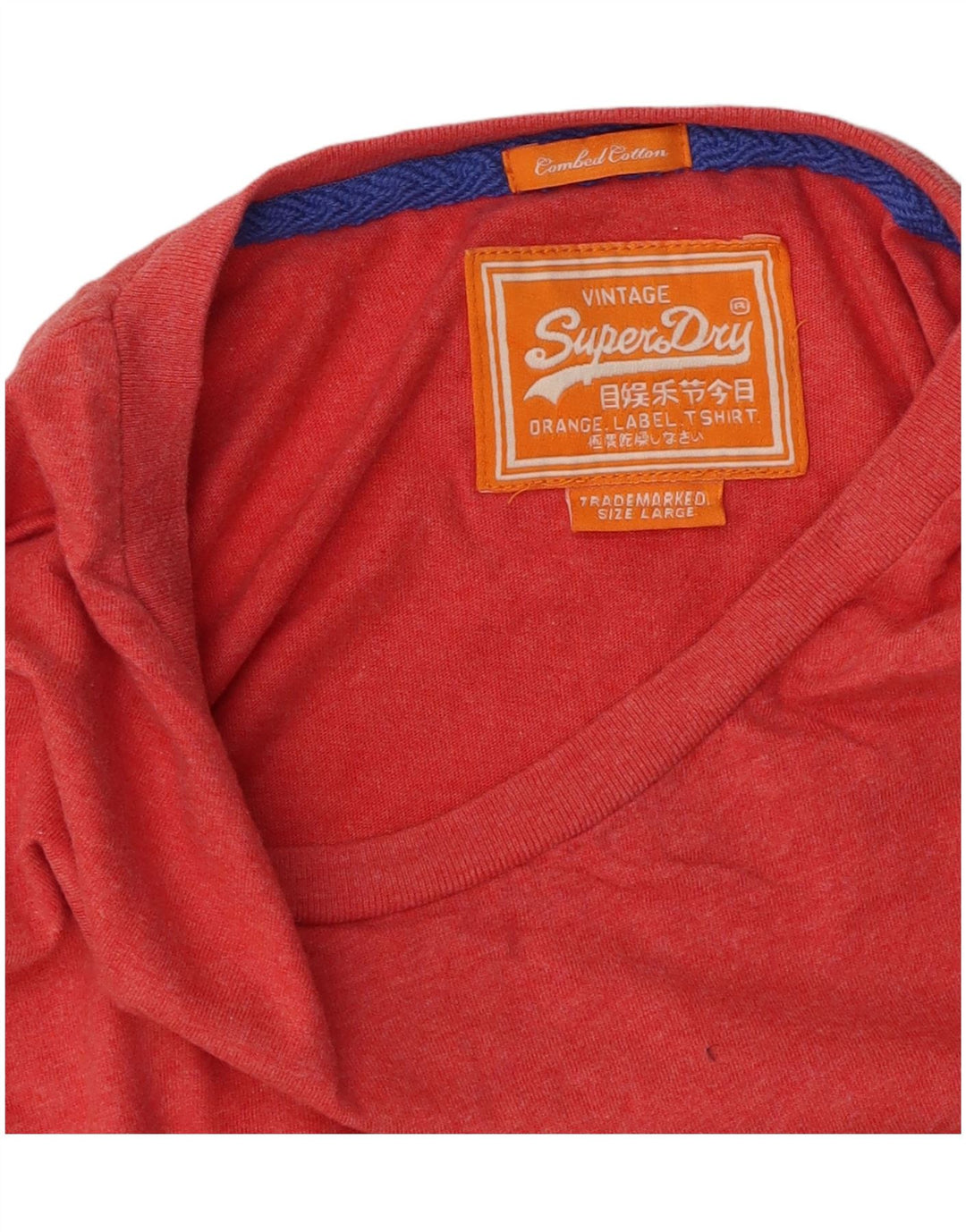 T-shirt da uomo SUPERDRY Top grande in cotone rosso