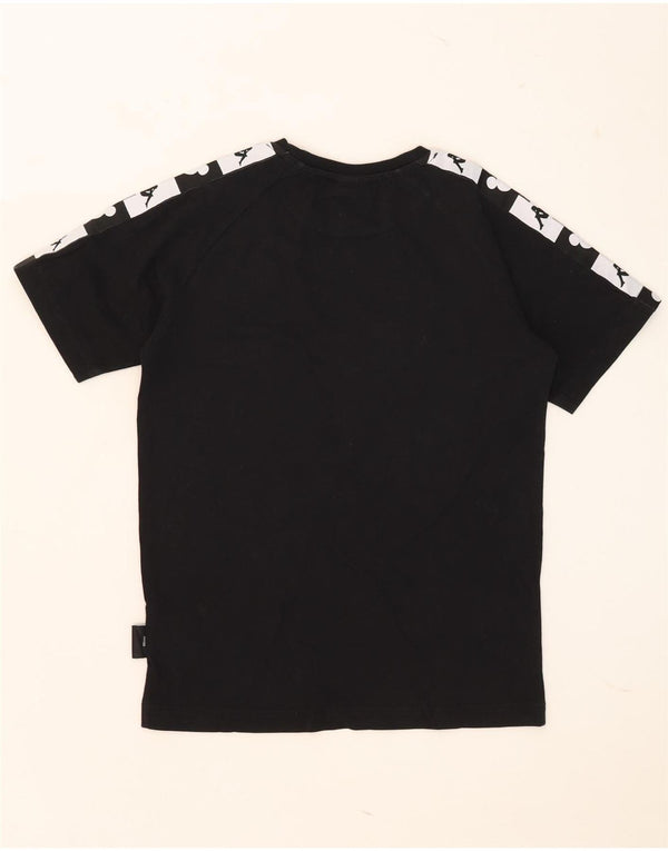 T-shirt grafica da uomo Kappa Top XS in cotone color block nero