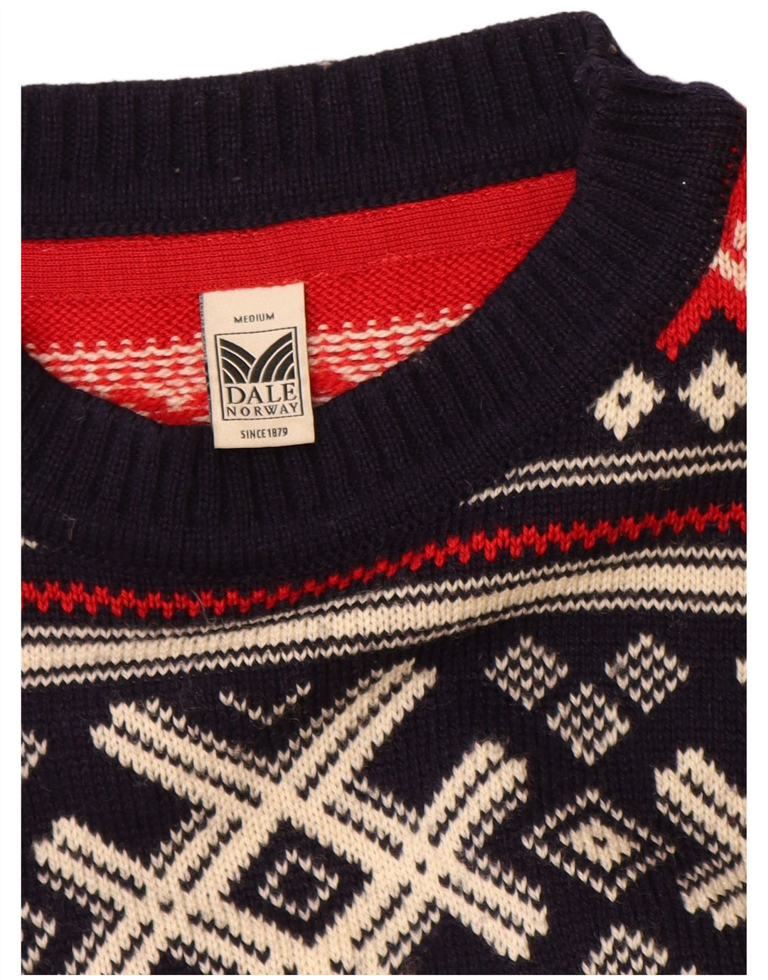 DALE OF NORWAY Maglione da uomo con scollo a barca maglione medio blu navy Fair Isle