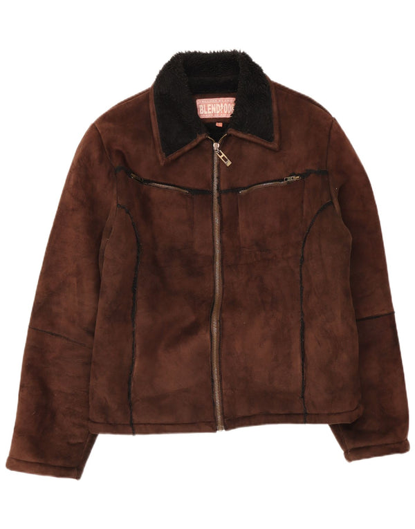 Giacca Sherpa da uomo Blend Of America UK 40 Large Marrone Poliestere