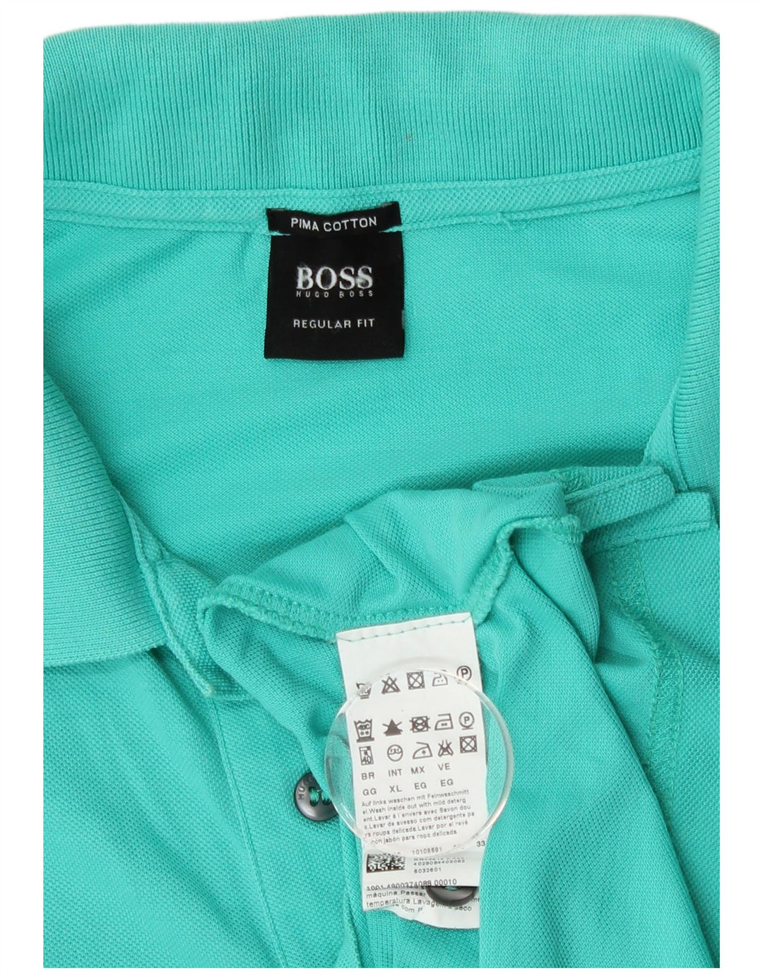Polo Hugo Boss da uomo vestibilità regolare XL in cotone blu