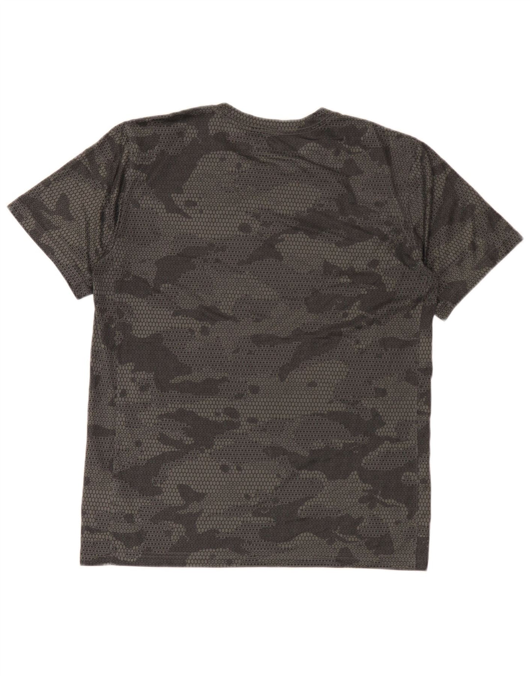 T-shirt da uomo Nike Top medio in poliestere mimetico nero
