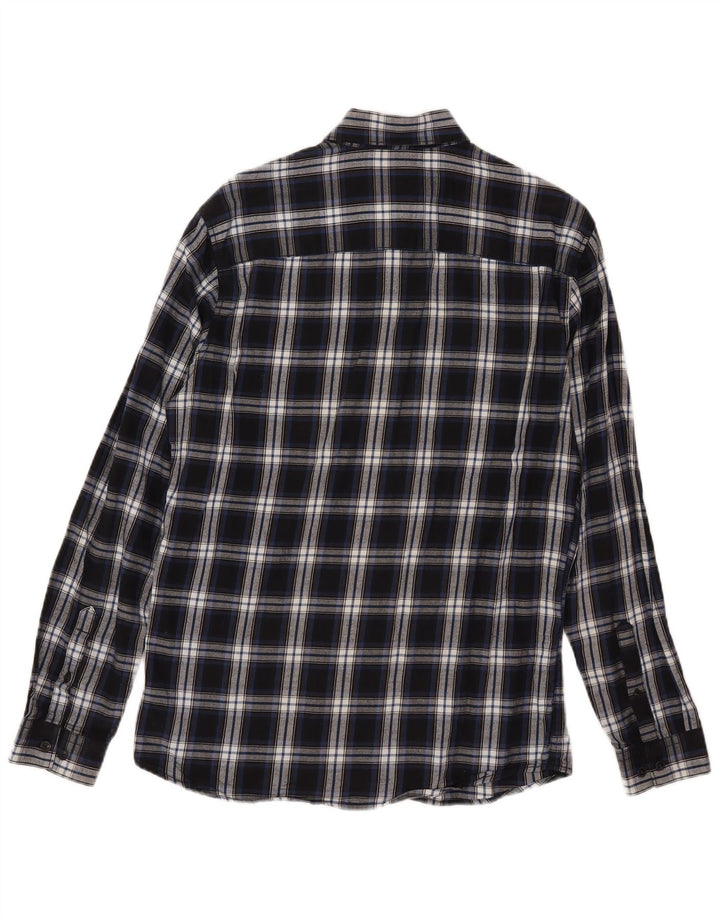 Camicia da uomo in flanella slim fit Jack & Jones a quadri blu piccoli
