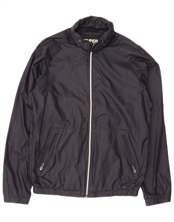 Giacca antipioggia da uomo Superdry UK 34 XS nylon blu navy