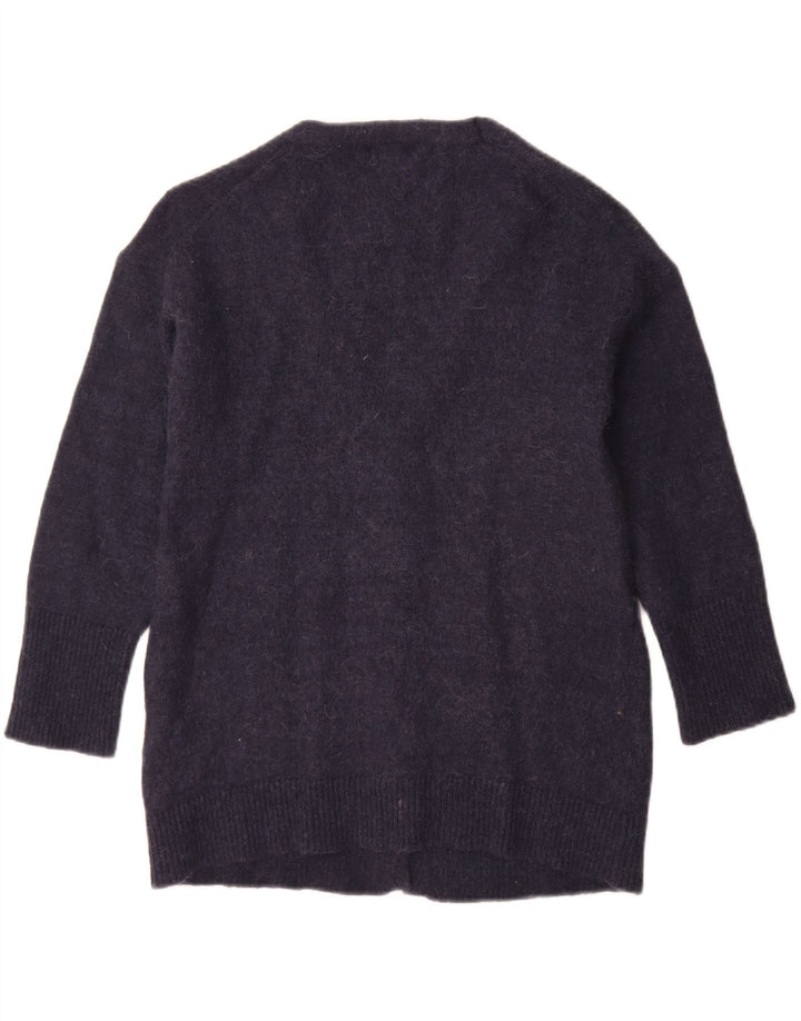 Maglione cardigan da donna Massimo Dutti UK 10 Small Blu Navy Poliammide