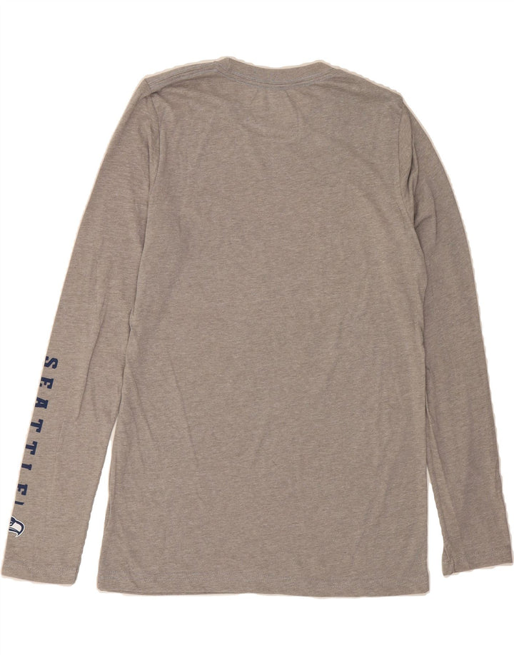 NFL Boys Seattle Seahawks Graphic Top Long Sleeve 14-15 Years Large Grey Vintage NFL and Second-Hand NFL from Messina Hembry 