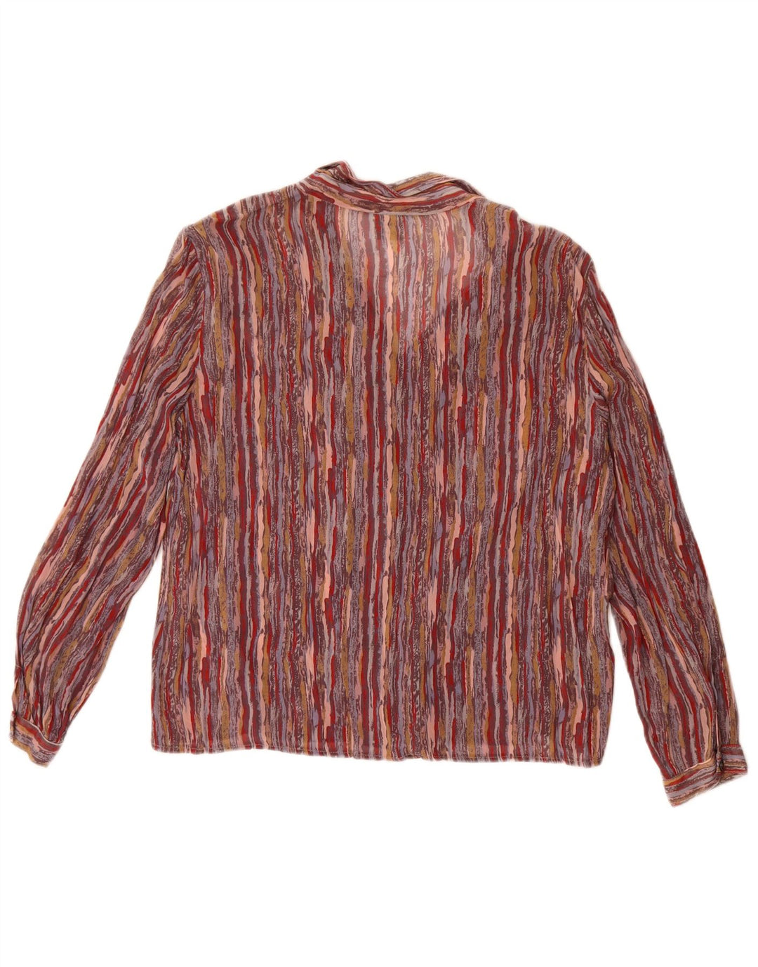 Camicetta camicia vintage da donna IT 54 3XL a righe multicolore