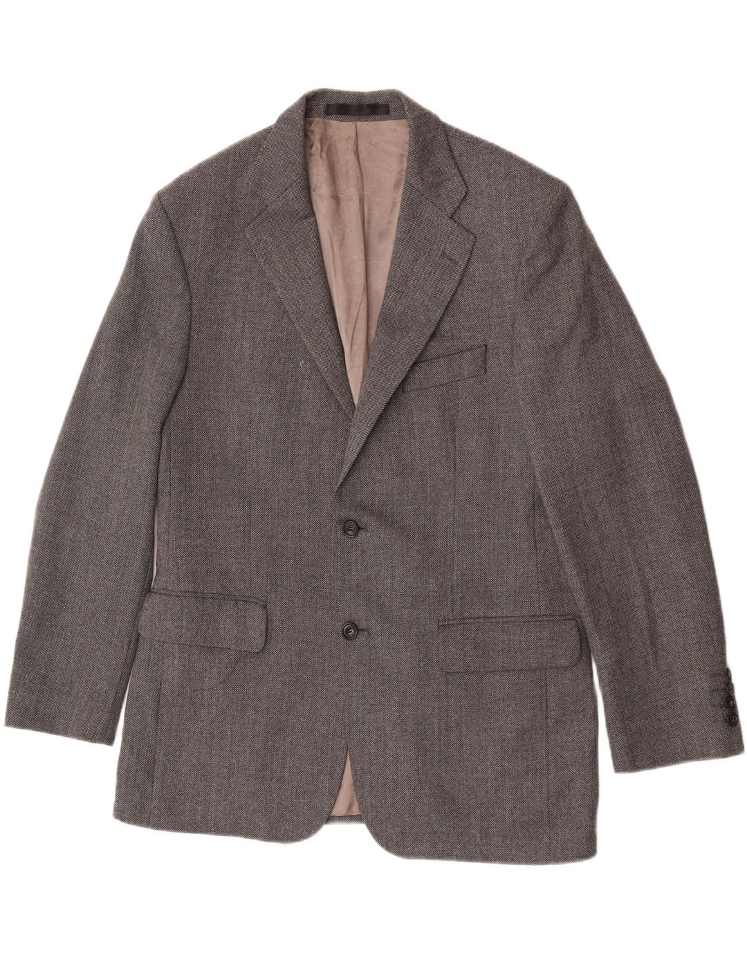 Giacca blazer a 2 bottoni da uomo Marks & Spencer UK 40 lana vergine grigio medio