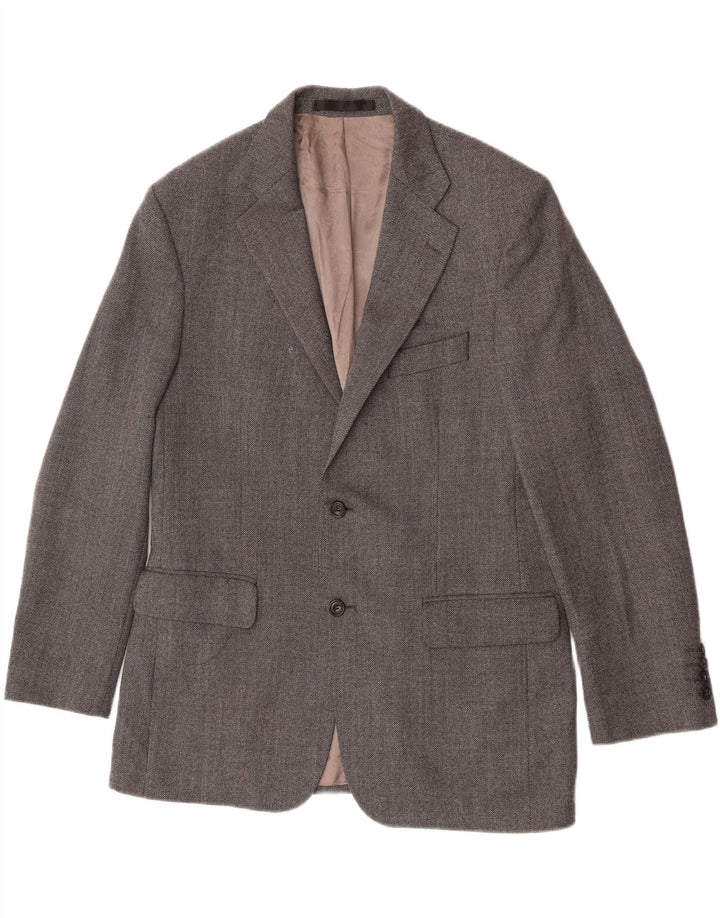 Giacca blazer a 2 bottoni da uomo Marks & Spencer UK 40 lana vergine grigio medio