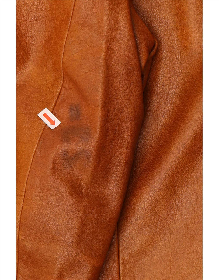 Giacca in pelle vintage da uomo UK 38 Marrone medio