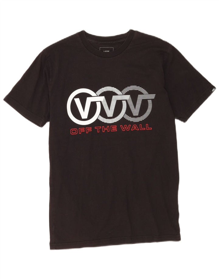 T-shirt grafica da uomo Vans Top Small in cotone nero