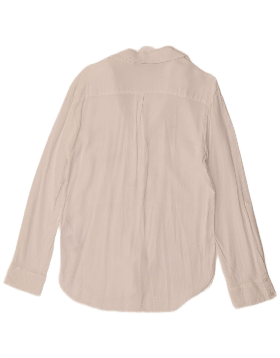 Camicia Zara da donna camicetta UK 12 viscosa bianca media