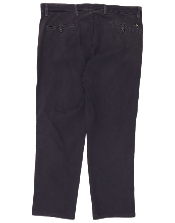 DOCKERS Pantaloni chino dritti da uomo W34 L27 cotone blu navy