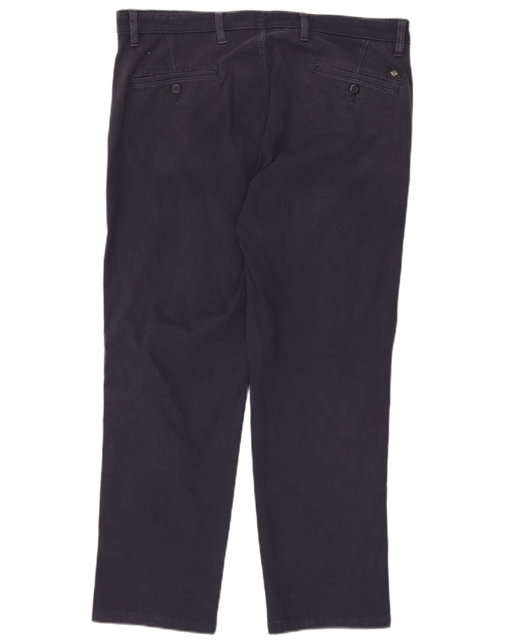 DOCKERS Pantaloni chino dritti da uomo W34 L27 cotone blu navy