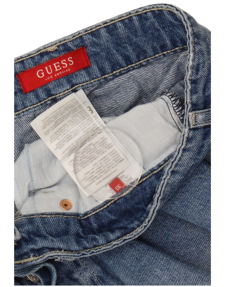 Pantaloncini di jeans da donna Guess W30 in cotone blu medio