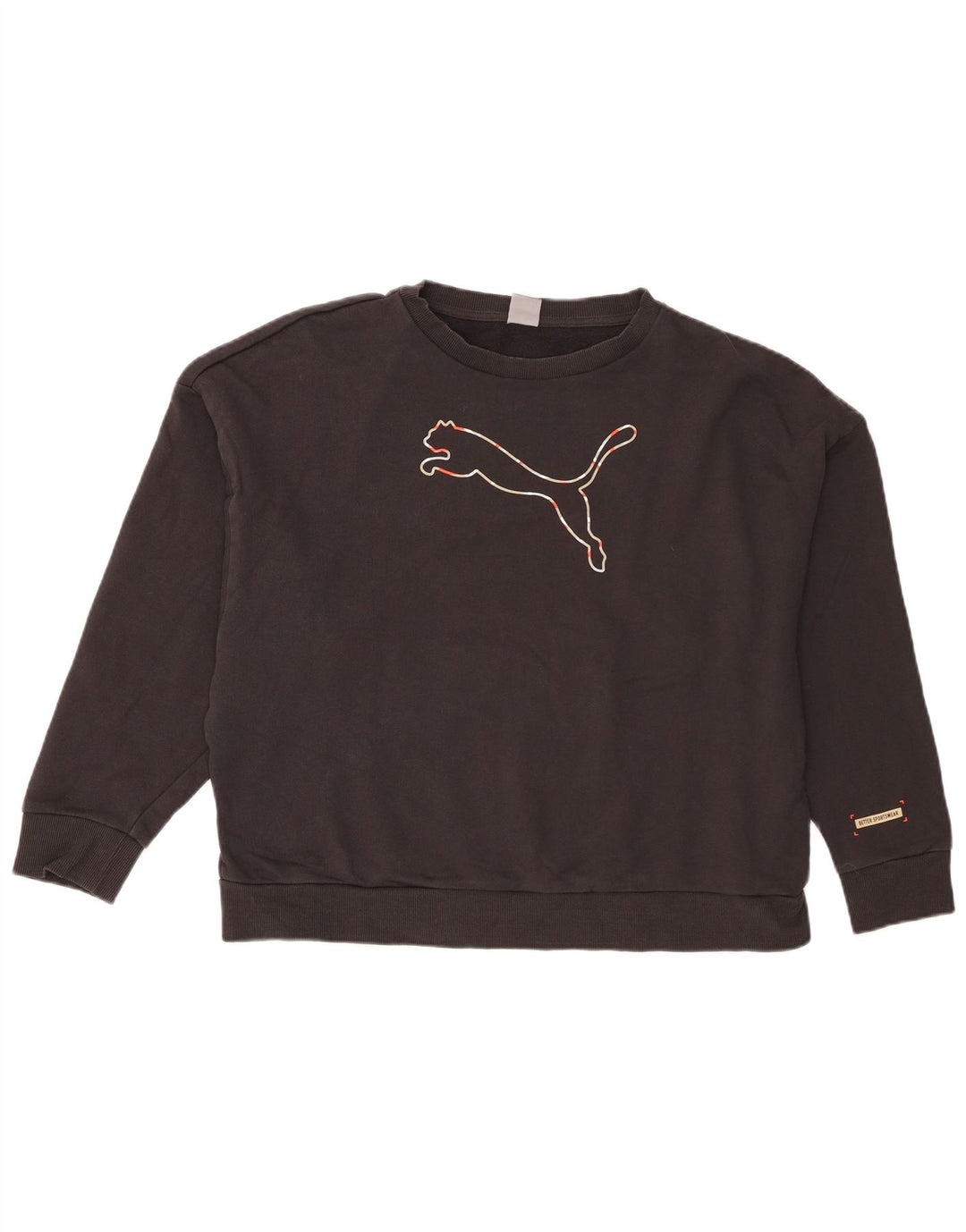 Felpa grafica da donna Puma UK 16 grande cotone nero