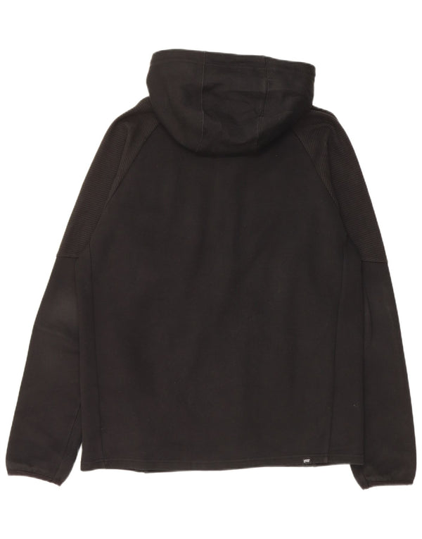 Felpa con cappuccio e zip da uomo Puma Large in cotone nero sportivo