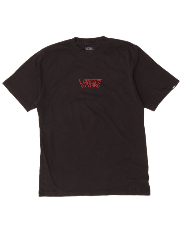 T-shirt grafica da bambino Vans Classic Fit 14-15 anni XL in cotone nero