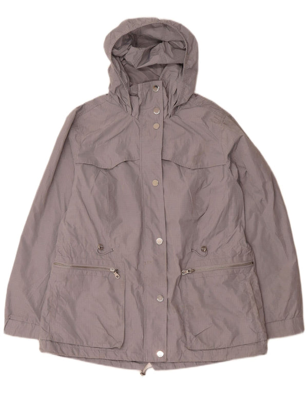 Giacca antipioggia con cappuccio da donna Marks & Spencer UK 16 grande poliestere grigio