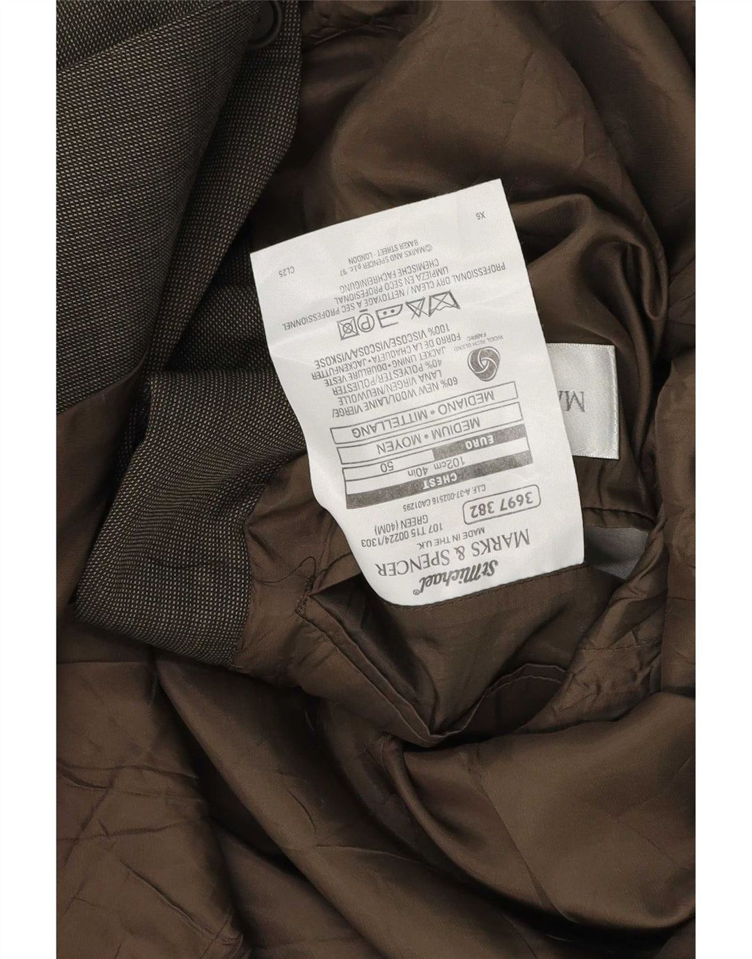 Giacca blazer St. Michael da uomo Marks & Spencer UK 40 verde medio