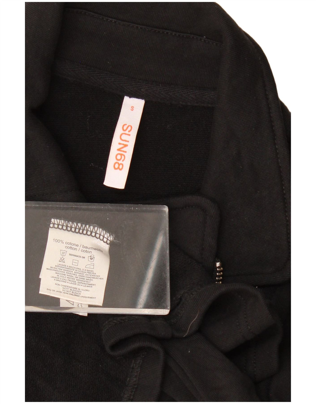 Maglione cardigan da donna SUN68 UK 10 piccolo cotone nero