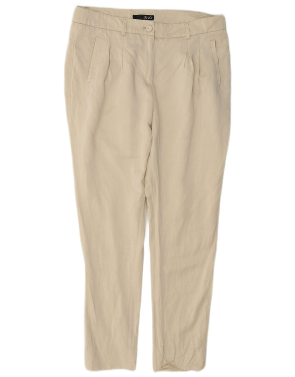 Pantaloni Chino Slim Fit a Vita Alta da Donna Liu Jo IT 42 Medio W32 L27 Beige