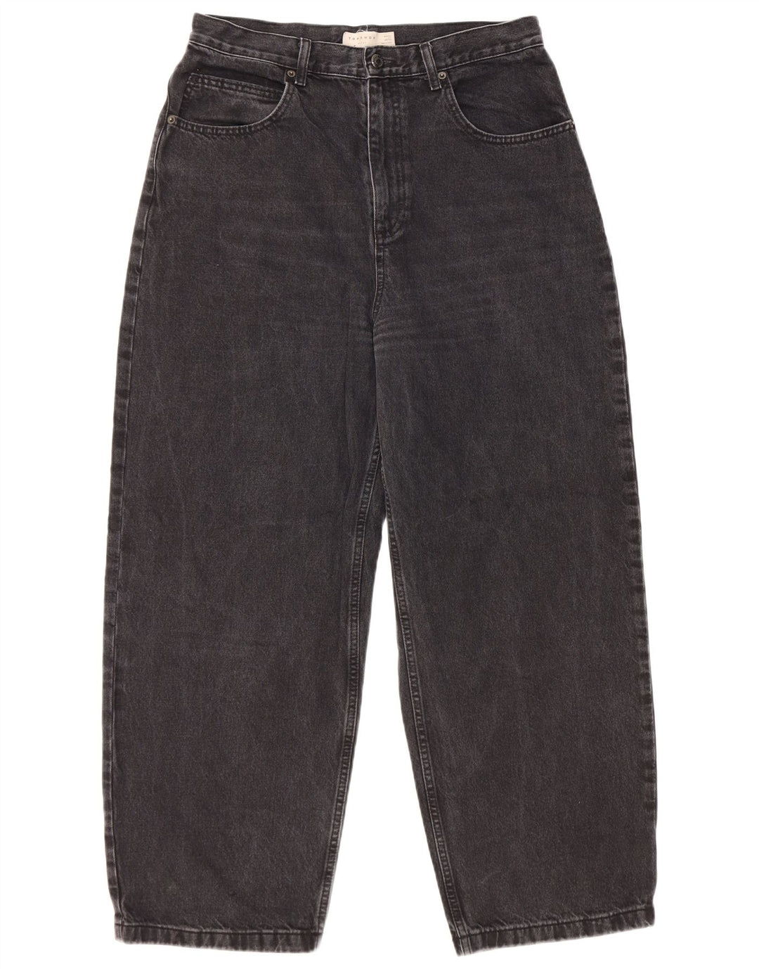 Topshop Jeans larghi affusolati da donna W32 L30 poliestere nero