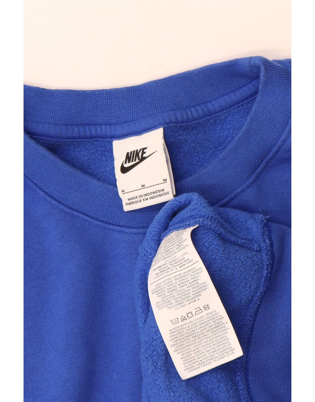 Felpa Nike Uomo Maglione Blu Medio Cotone
