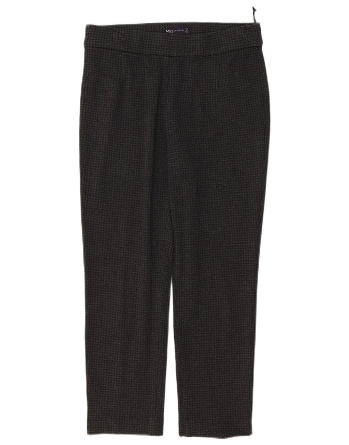 Leggings da donna Marks & Spencer UK 10 Small W28 L23 Pied de poule grigio