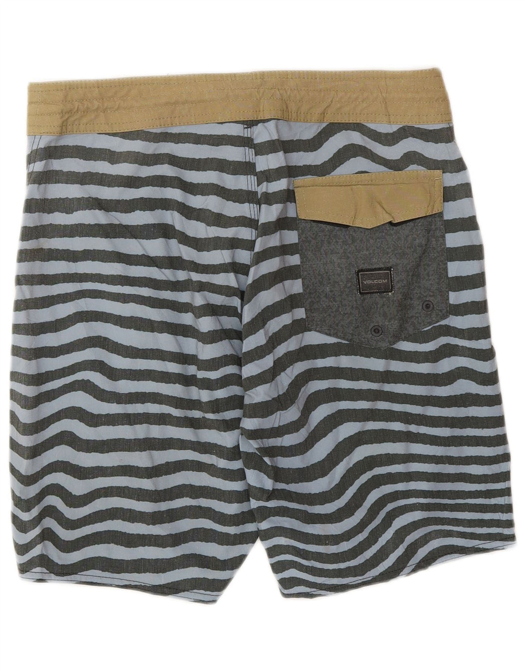 Pantaloncini da bagno da uomo Volcom piccoli grigi a righe