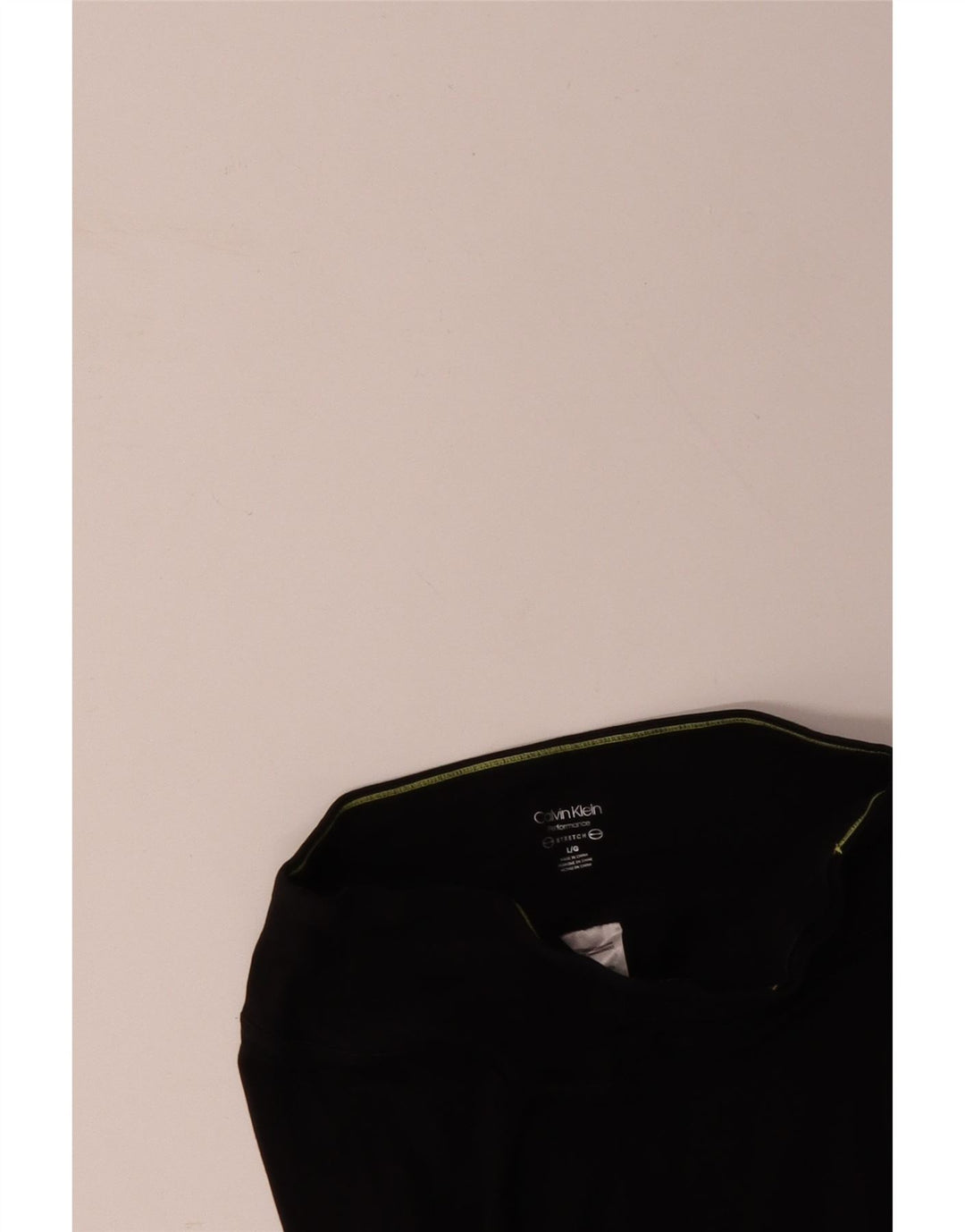 CALVIN KLEIN Leggings Capri con grafica da donna UK 14 Large Black Colourblock