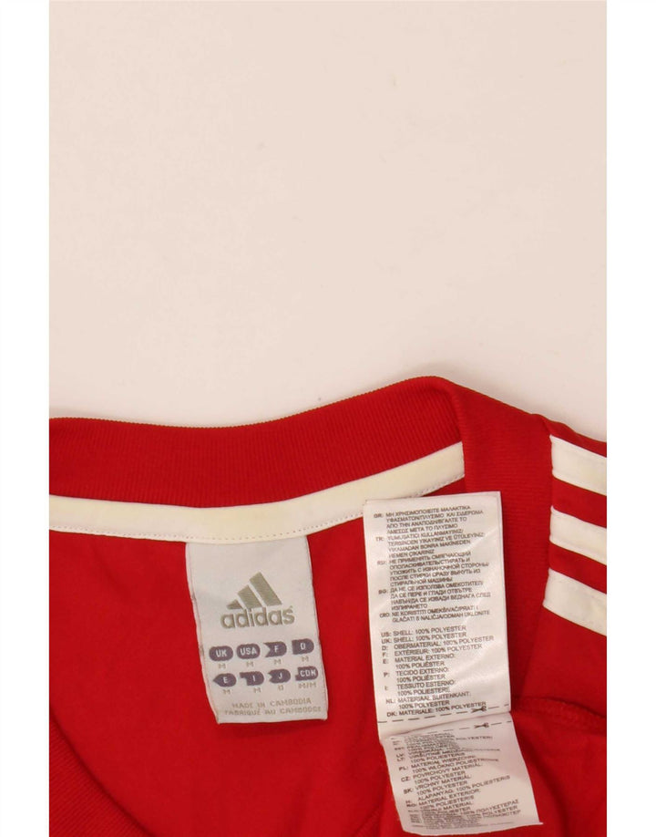 T-shirt Adidas Climalite da uomo Top in poliestere rosso medio