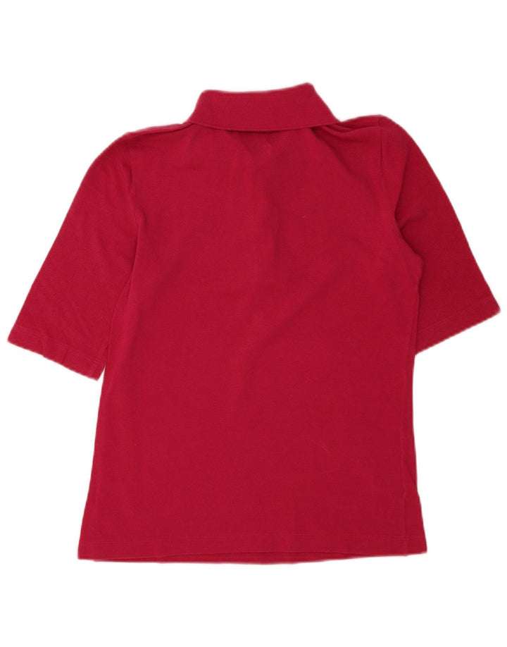 LACOSTE Womens Polo Shirt Size 38 Medium Red Cotton