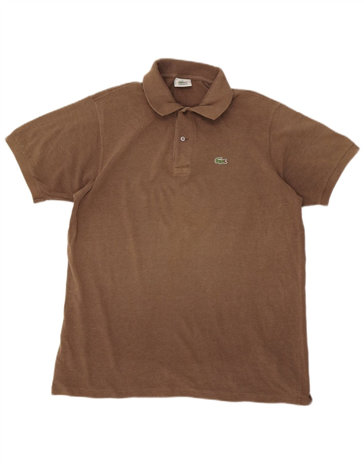 Polo da uomo Lacoste taglia 6 XL in cotone marrone