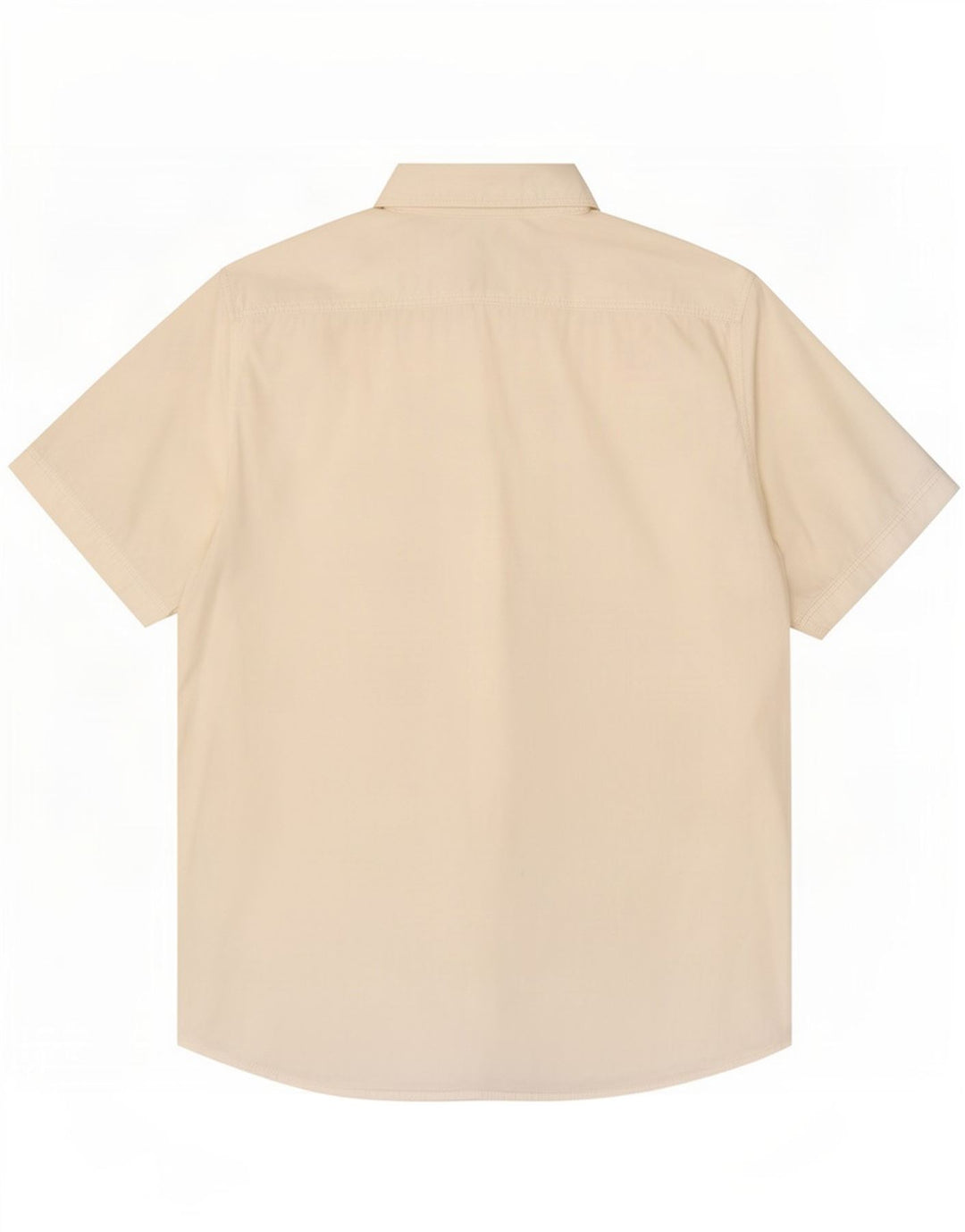 Camicia Benetton Uomo Manica Corta Cotone Bianco Medio
