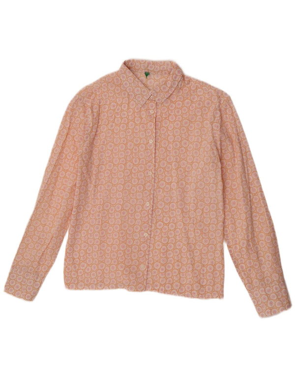 Camicia da donna Benetton UK 12 arancione medio floreale