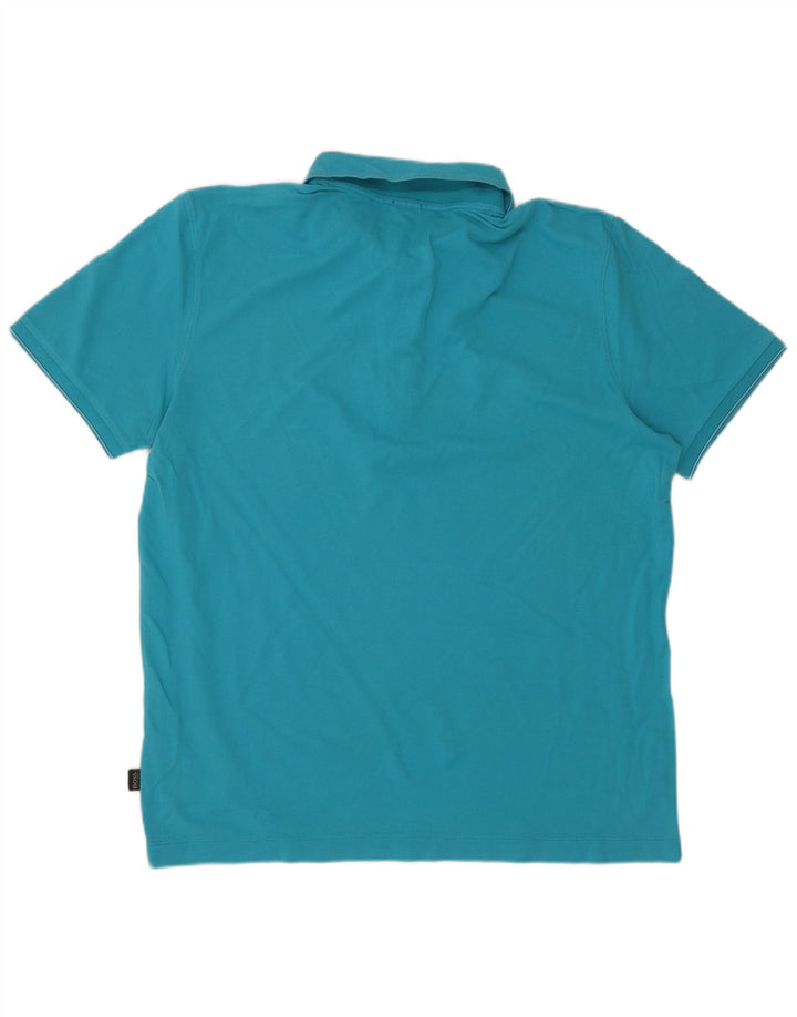 Polo Hugo Boss da uomo vestibilità regolare XL in cotone blu