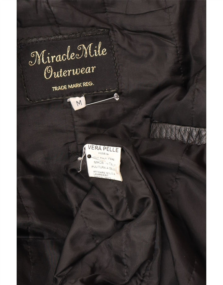 Giacca in pelle vintage da uomo UK 38 in pelle nera media