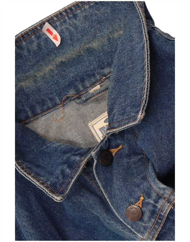 Gilet in denim da uomo Marcel Clair UK 38 cotone blu medio