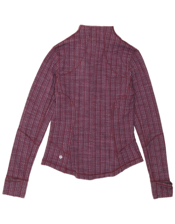 Giacca da tuta da donna Lululemon UK 12 Chevron medio bordeaux