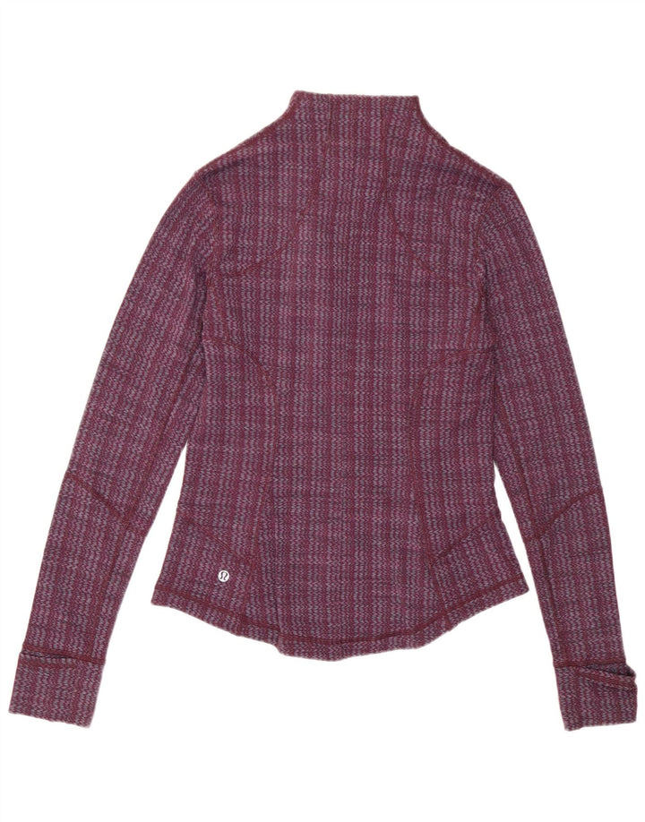 Giacca da tuta da donna Lululemon UK 12 Chevron medio bordeaux