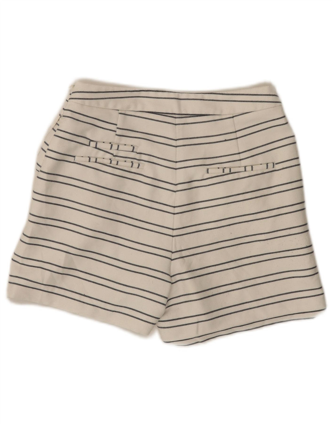 Pantaloncini chino a vita alta da donna Zara piccoli W26 poliestere a righe bianche