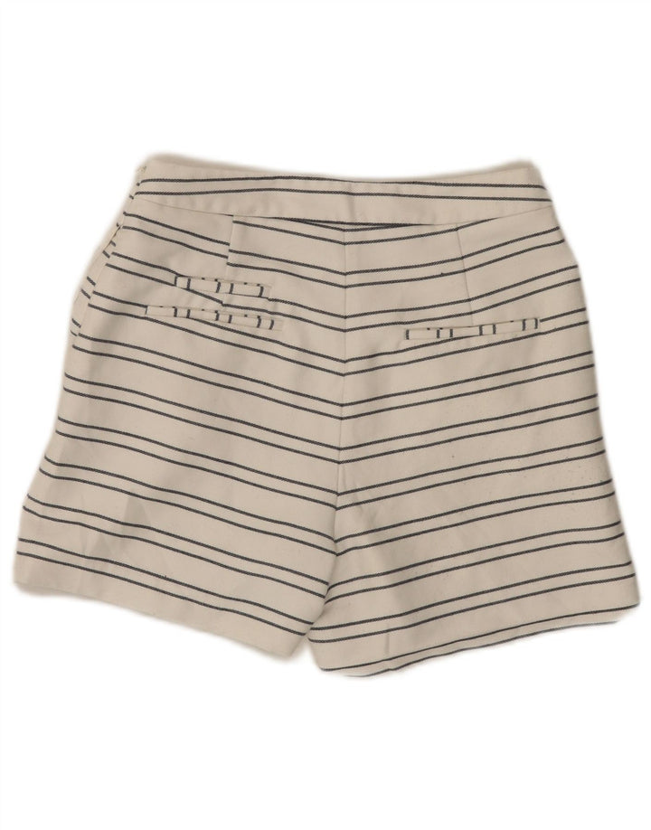 Pantaloncini chino a vita alta da donna Zara piccoli W26 poliestere a righe bianche