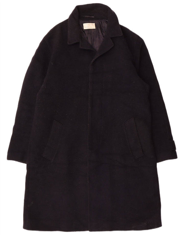 Cappotto da uomo Zara UK 40 grande in lana blu navy